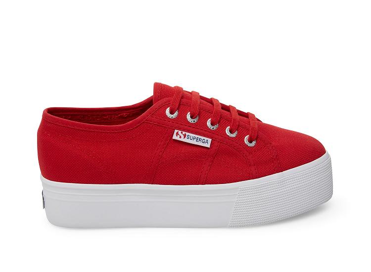 Superga 2790 Acotw Flame Red - Womens Superga Platform Shoes